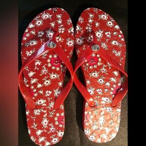 Coach  - Abbigail Floral Thong Style Flip Flops, Size 7-8, Straps, Sorry No Box